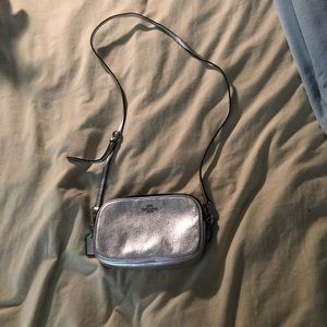 AUTHENTIC silver coach bag